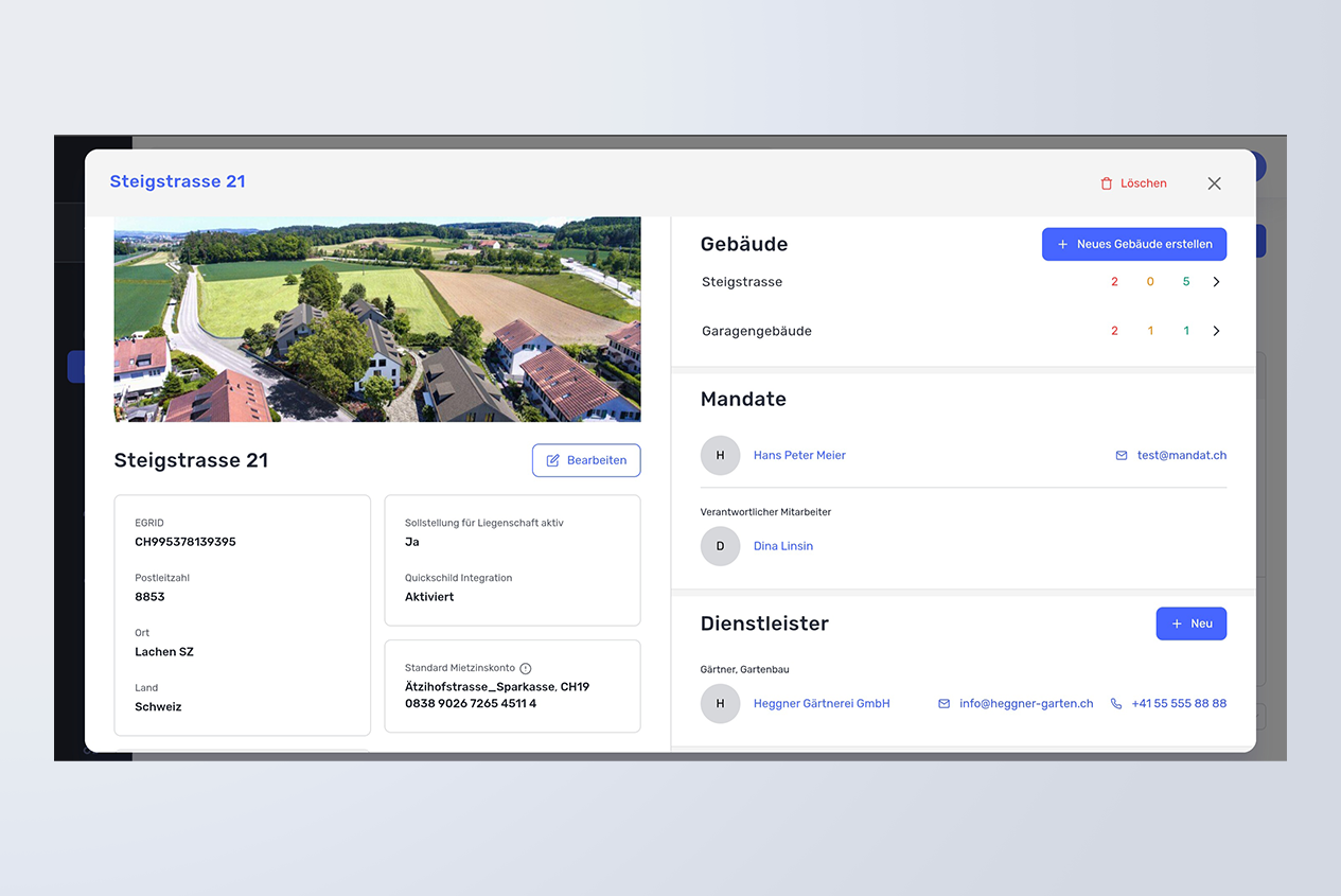 Fairwalter: Liegenschaft