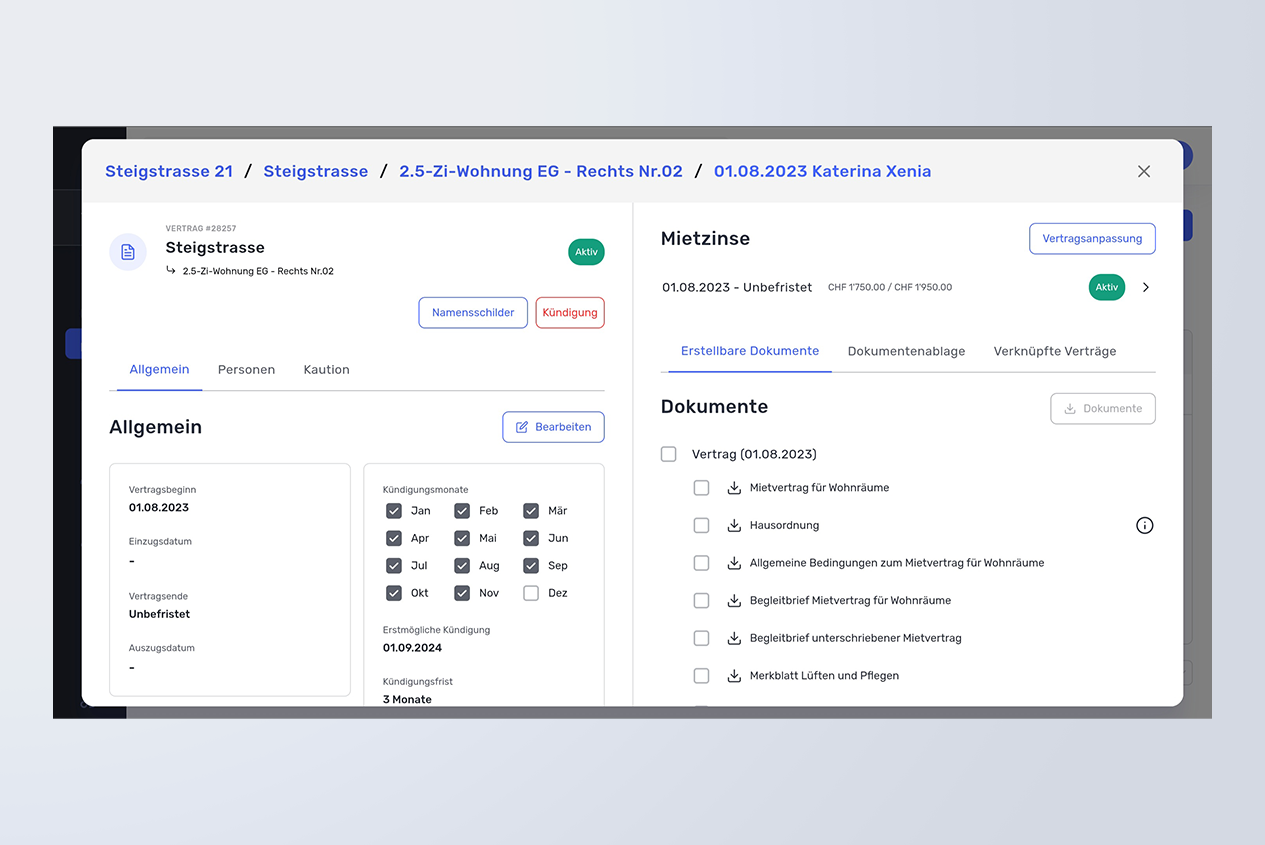 Fairwalter: Mietverhältnis