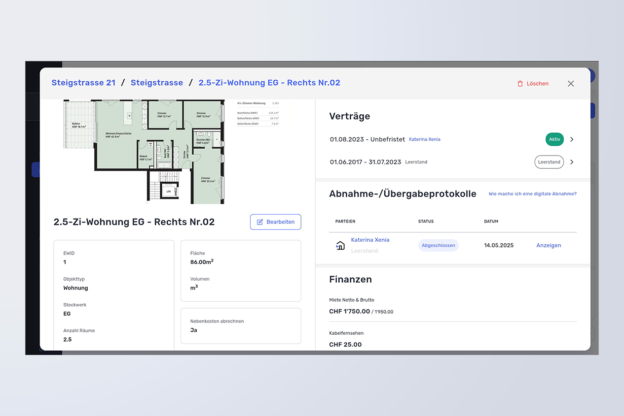 Fairwalter: Ansicht Objekt